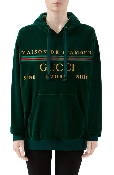 womens gucci sweatshirt|gucci velour sweatsuit.